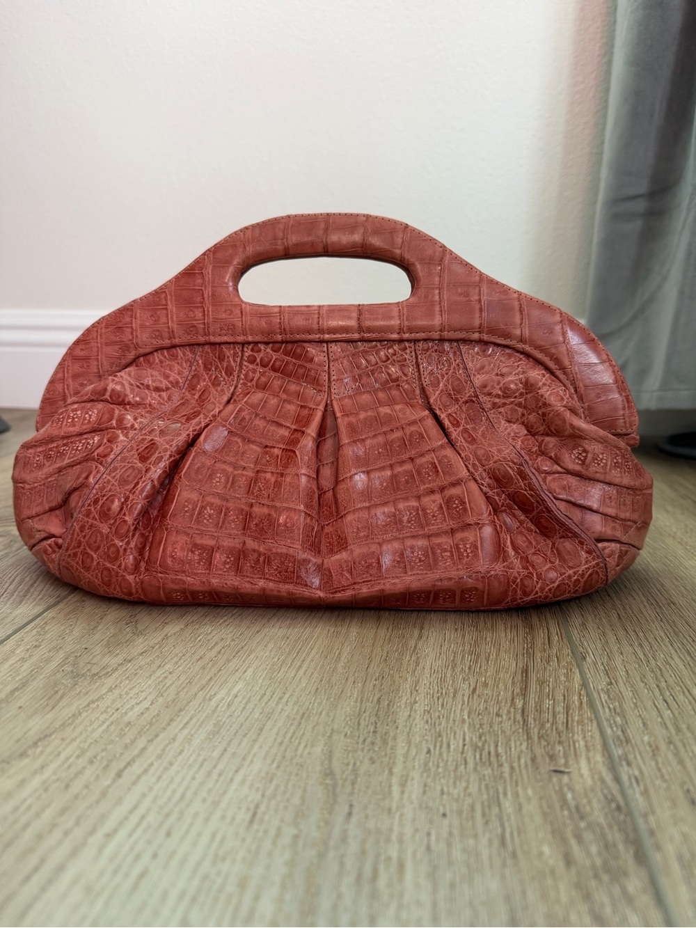 Nancy Gonzalez Croc Leather Tote Handbag in Rose/Pink